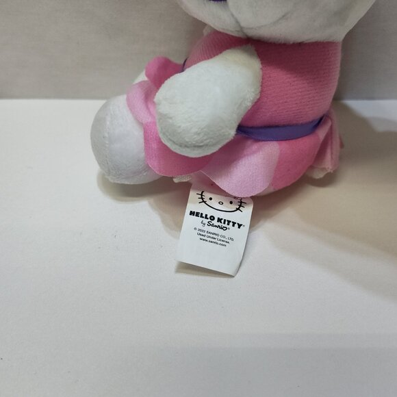 Hello Kitty Plush Stuffed Toy Pink Dress Bow 7" Soft Collectible By Sanrio 2022 - Picture 3 of 4